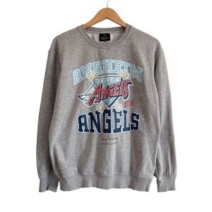 Peace Collective Unisex MLB Anaheim Angels Gray Crewneck Sweatshirt